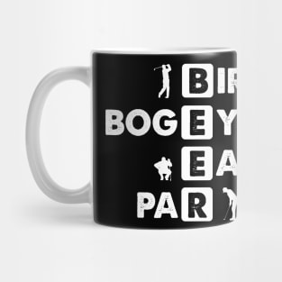 Birdie Bogey Eagle Par Beer Funny Golf Golfing Golfer Gift Mug